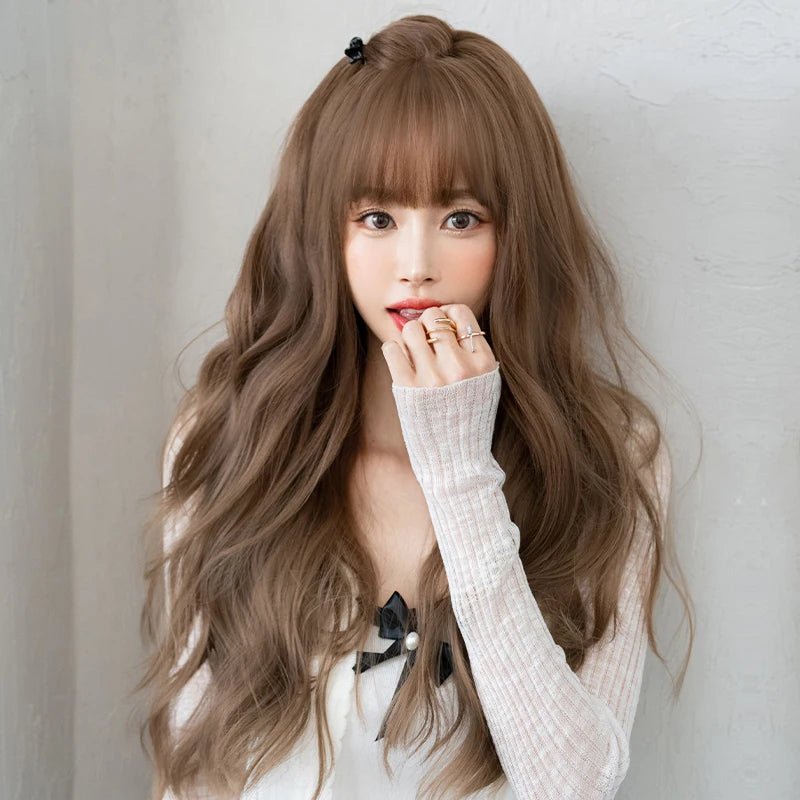 High - Density Synthetic Wig with Bangs - HairNjoy