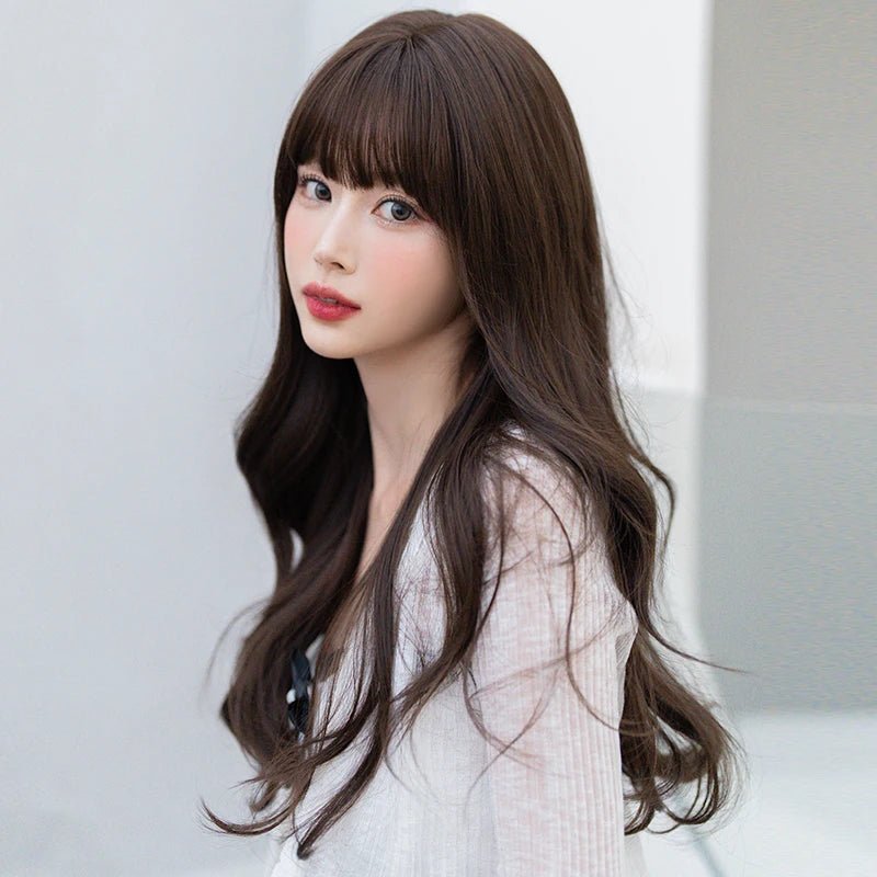 High - Density Synthetic Wig with Bangs - HairNjoy