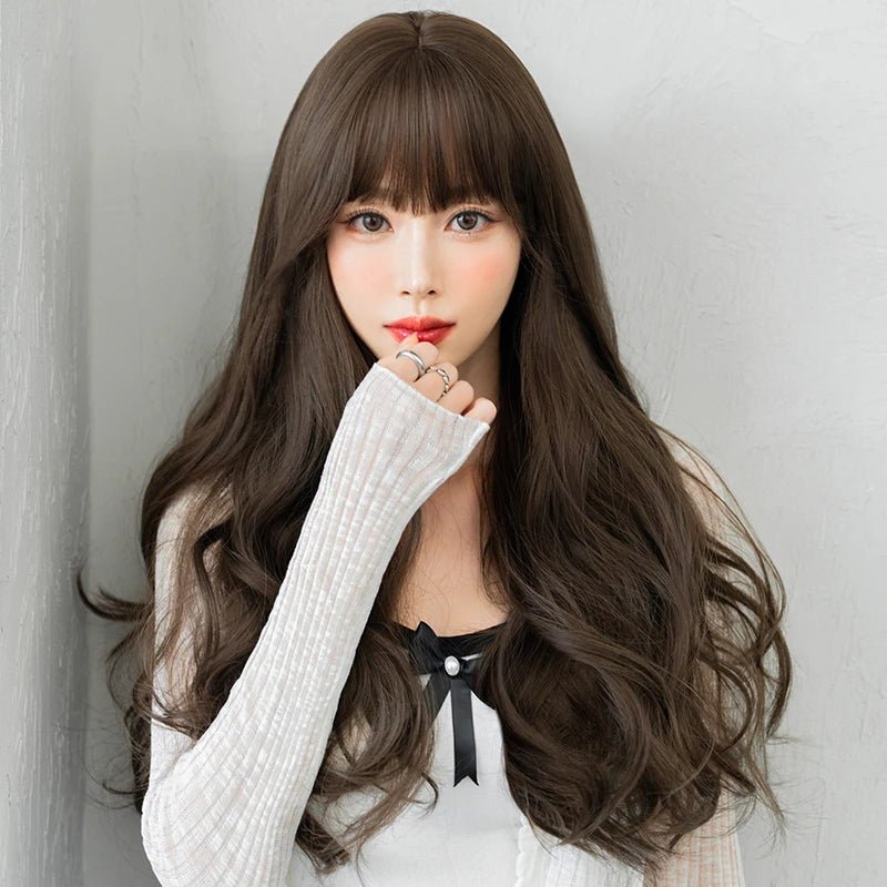 High - Density Synthetic Wig with Bangs - HairNjoy