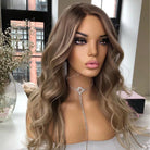 Highlight Ash Blonde Human Hair Wigs - HairNjoy