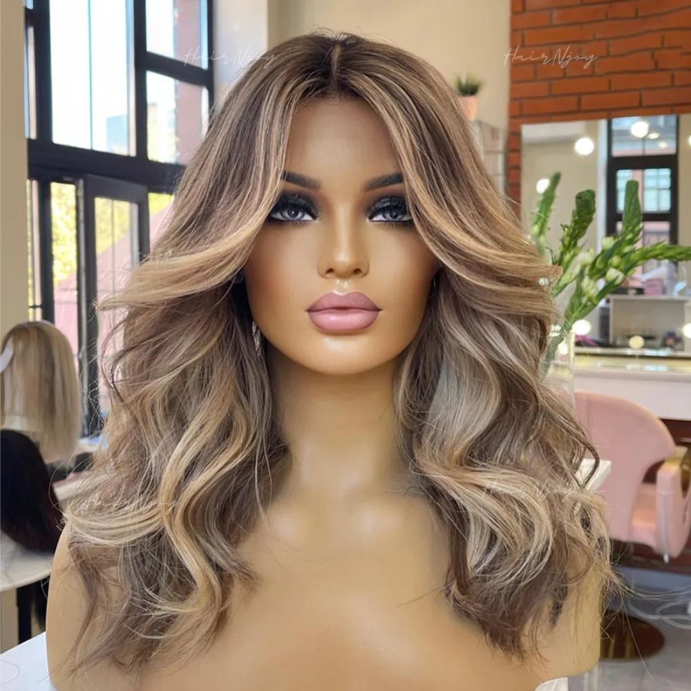 Highlight Ash Blonde Waves - HairNjoy