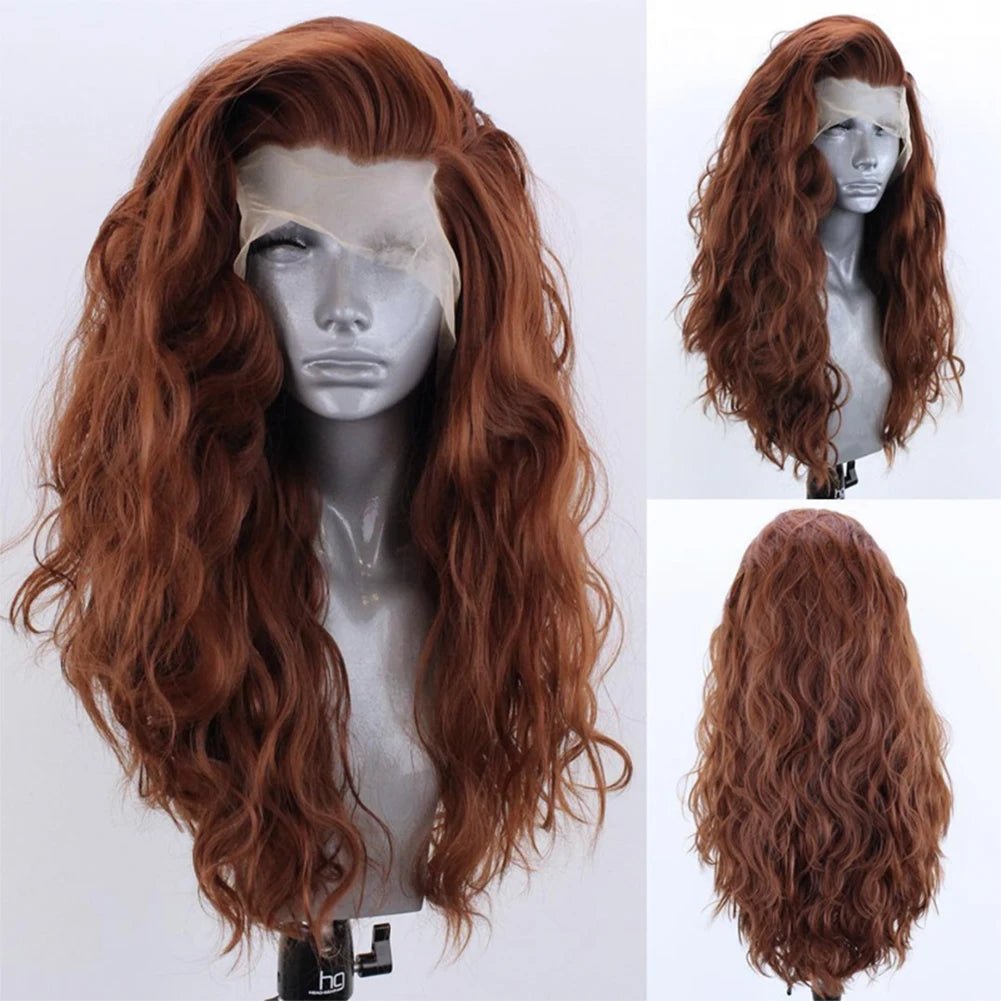 Highlight Brown Edgy Synthetic Wig Collection - HairNjoy