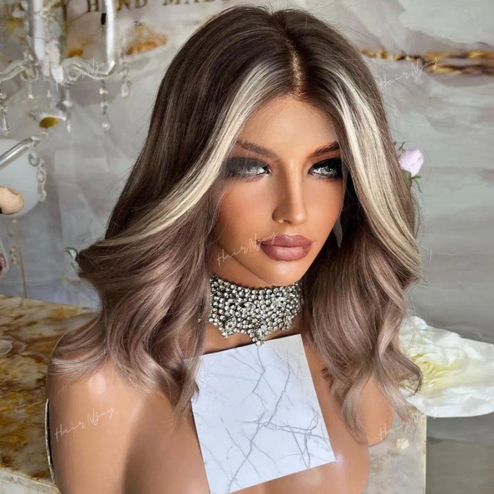 Highlight Brown Lace Front Wigs - HairNjoy