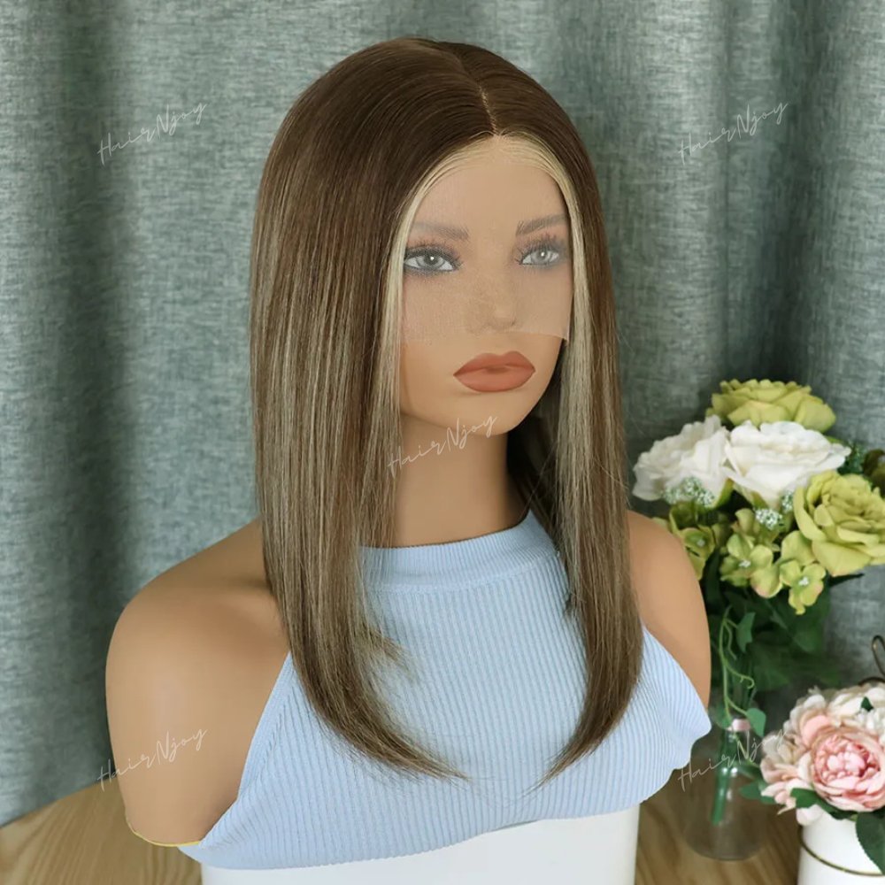 Highlight Brown Remy Lace Wig - HairNjoy