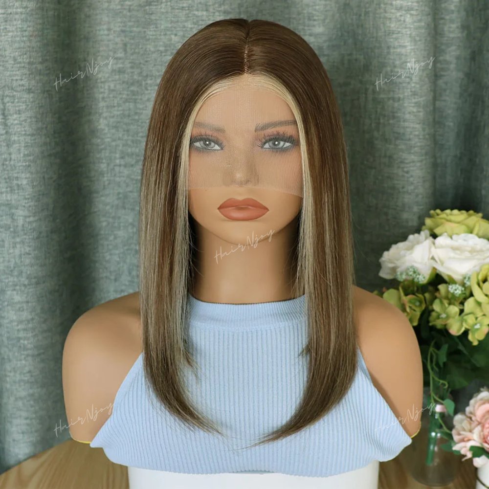 Highlight Brown Remy Lace Wig - HairNjoy