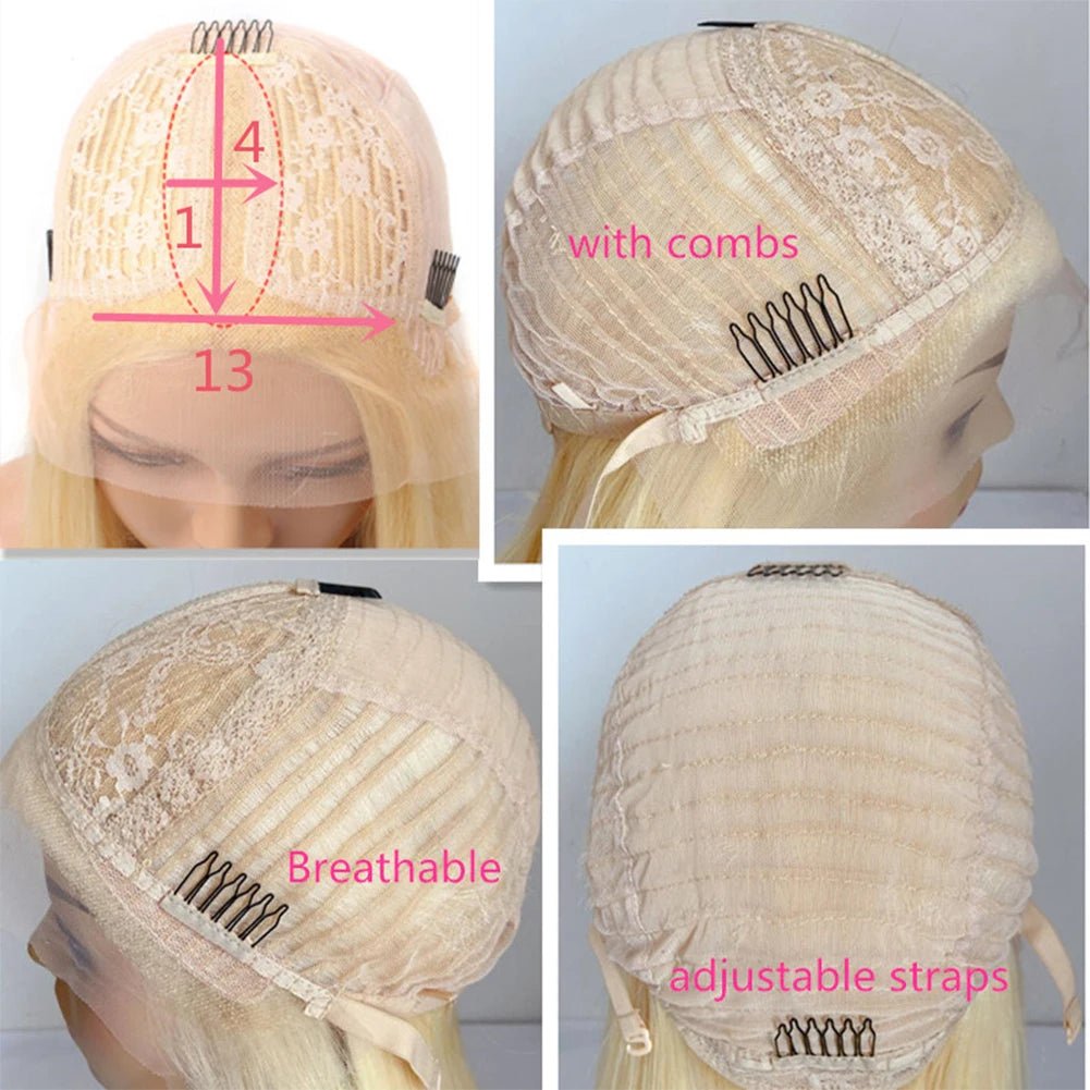 Highlighted Human Hair Lace Frontal Wig - HairNjoy