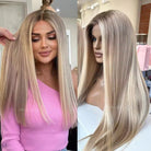 Highlighted Long Straight Wigs - HairNjoy