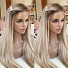 Highlighted Long Straight Wigs - HairNjoy