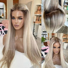 Highlighted Long Straight Wigs - HairNjoy