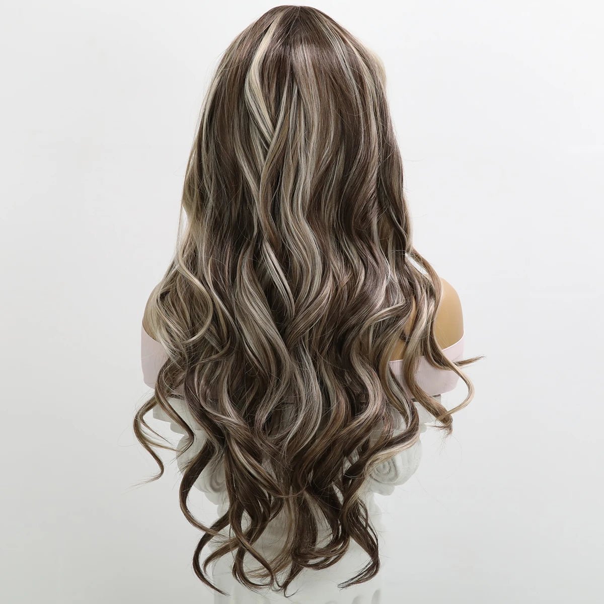 Highlighted Long Wavy Wig - HairNjoy