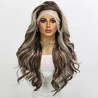 Highlighted Long Wavy Wig - HairNjoy