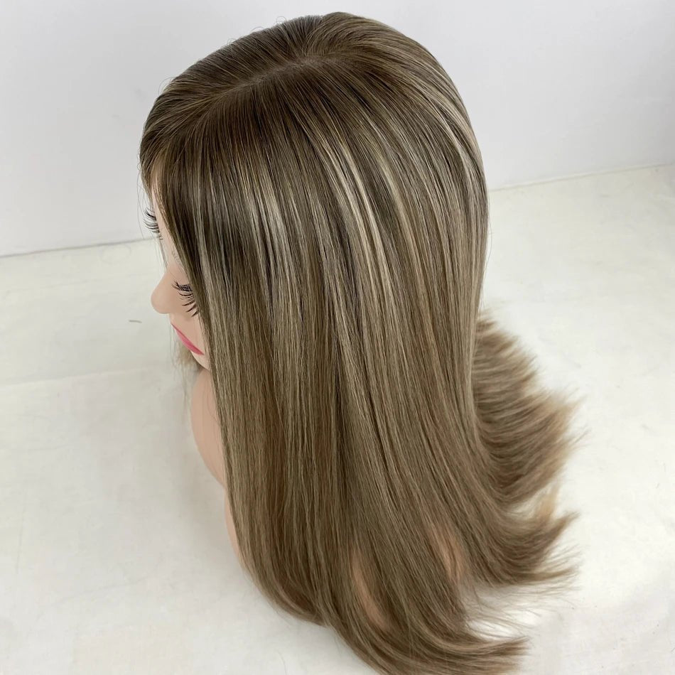 Highlighted Straight Silk Wig - HairNjoy