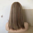 Highlighted Straight Silk Wig - HairNjoy