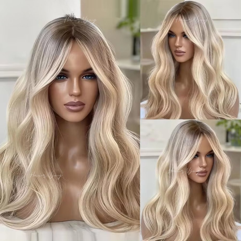 Honey Blonde Wavy Wigs - HairNjoy