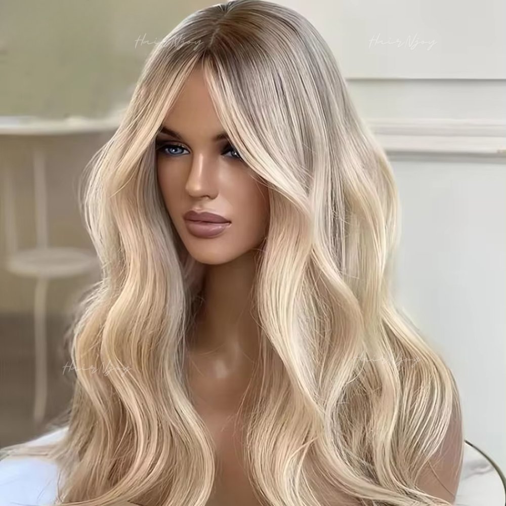 Honey Blonde Wavy Wigs - HairNjoy