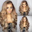 Human Hair Wigs with Brown Root - HairNjoy