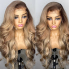 Human Hair Wigs with Brown Root - HairNjoy