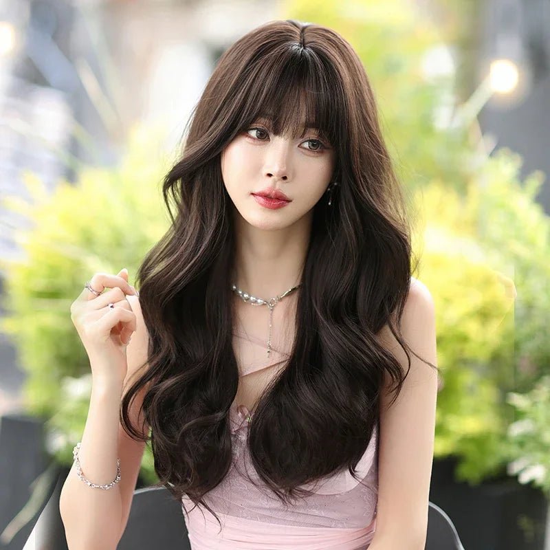 Layered Body Wave Wig with Bangs - HairNjoy