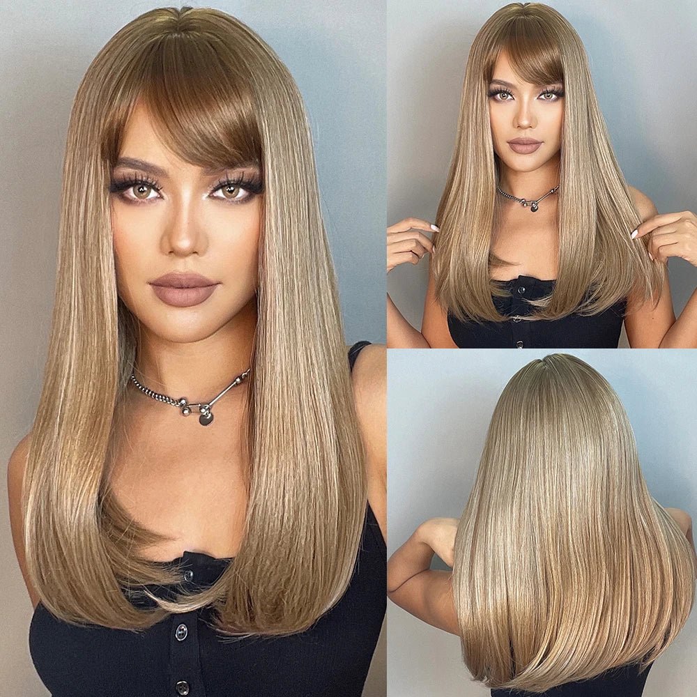 Layered Straight Synthetic Wig - HairNjoy