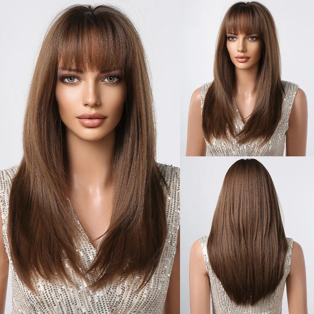 Layered Straight Synthetic Wig - HairNjoy