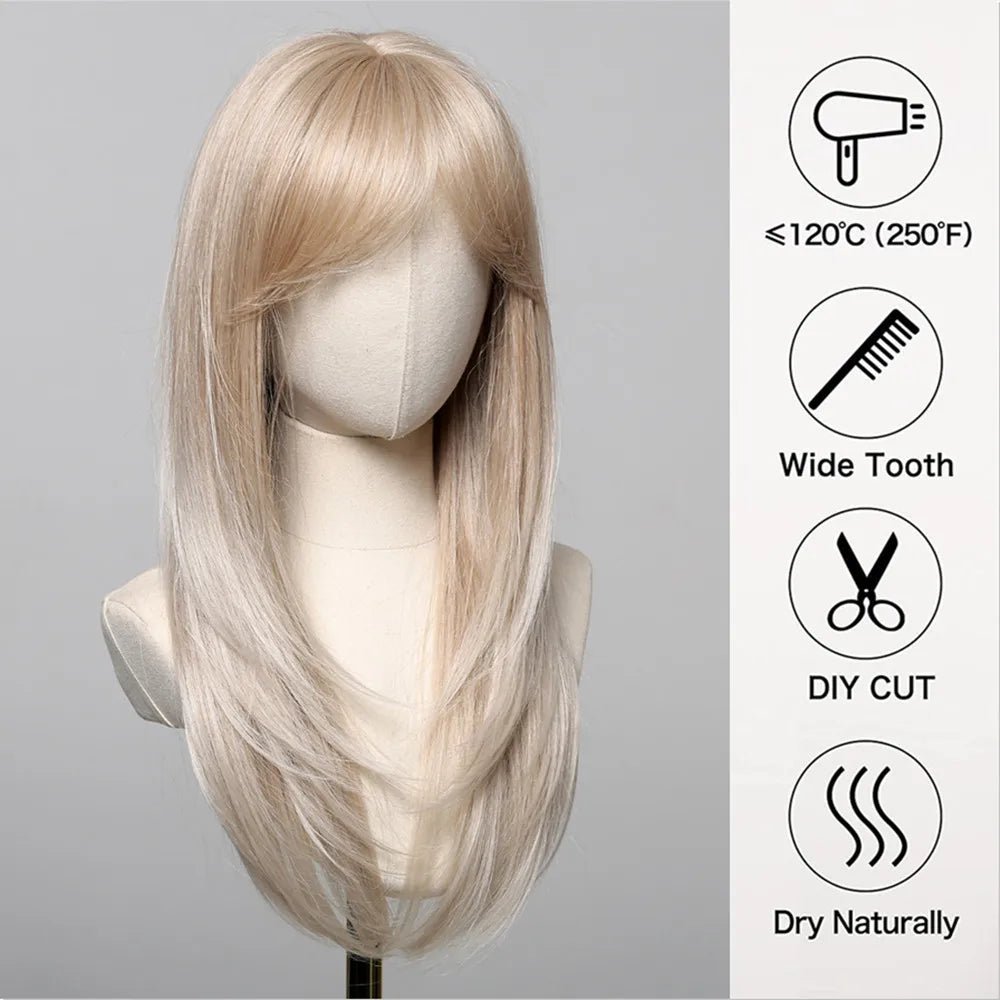 Layered Straight Synthetic Wig - HairNjoy