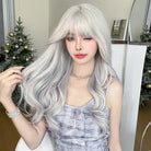 Layered Wavy Wig with Fluffy Bangs - HairNjoy