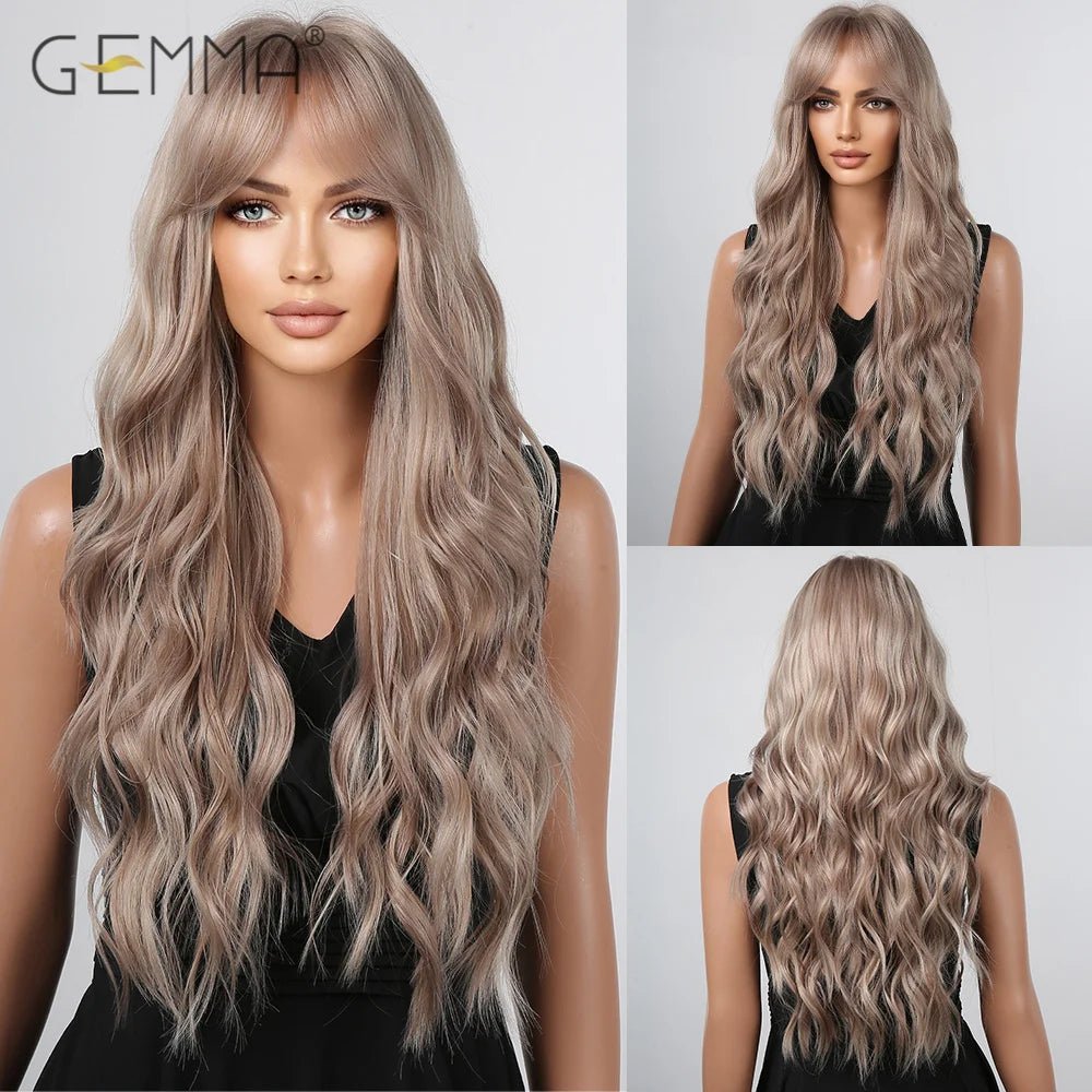 Light Ash Blonde Soft Loose Wave Wig - HairNjoy