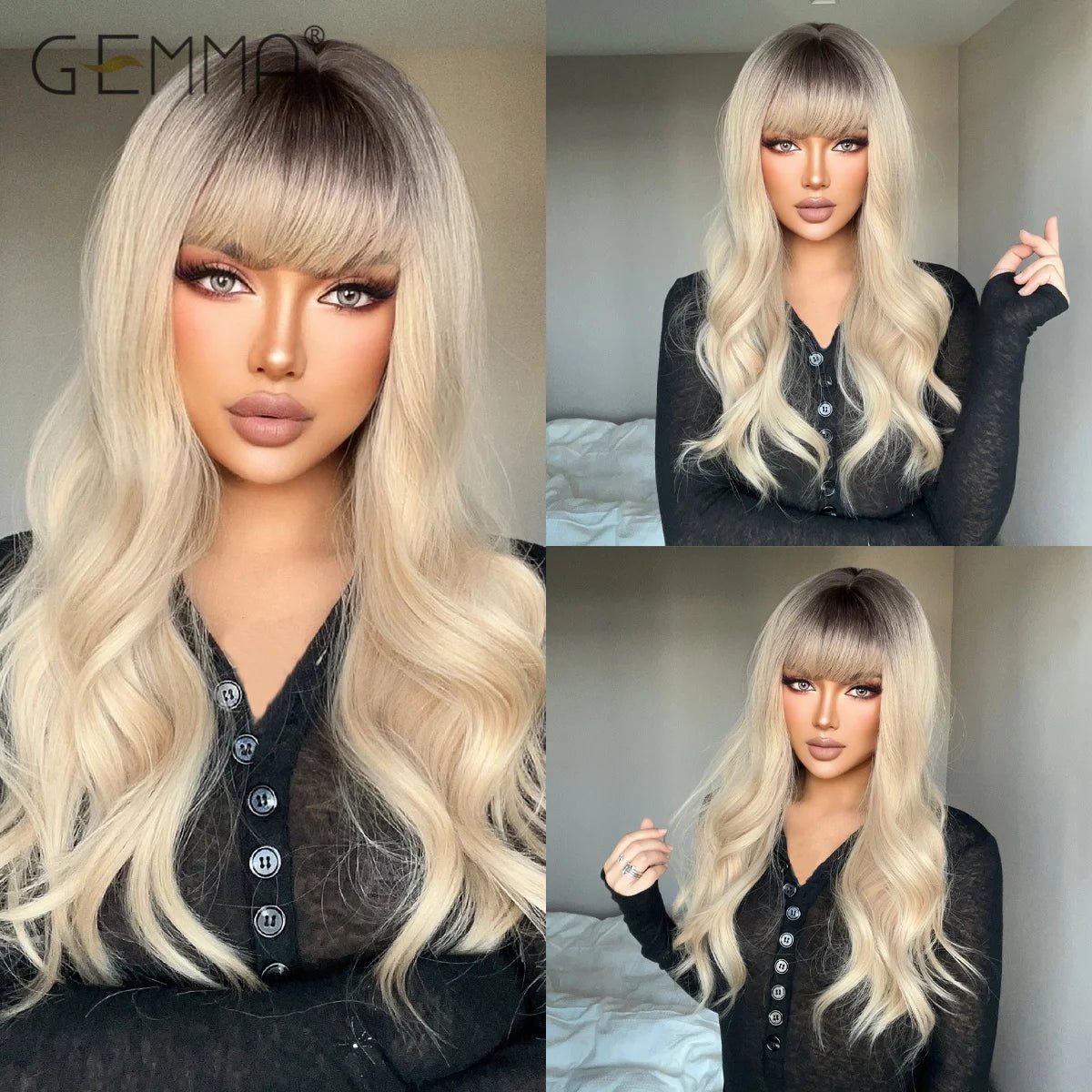 Light Ash Blonde Soft Loose Wave Wig - HairNjoy