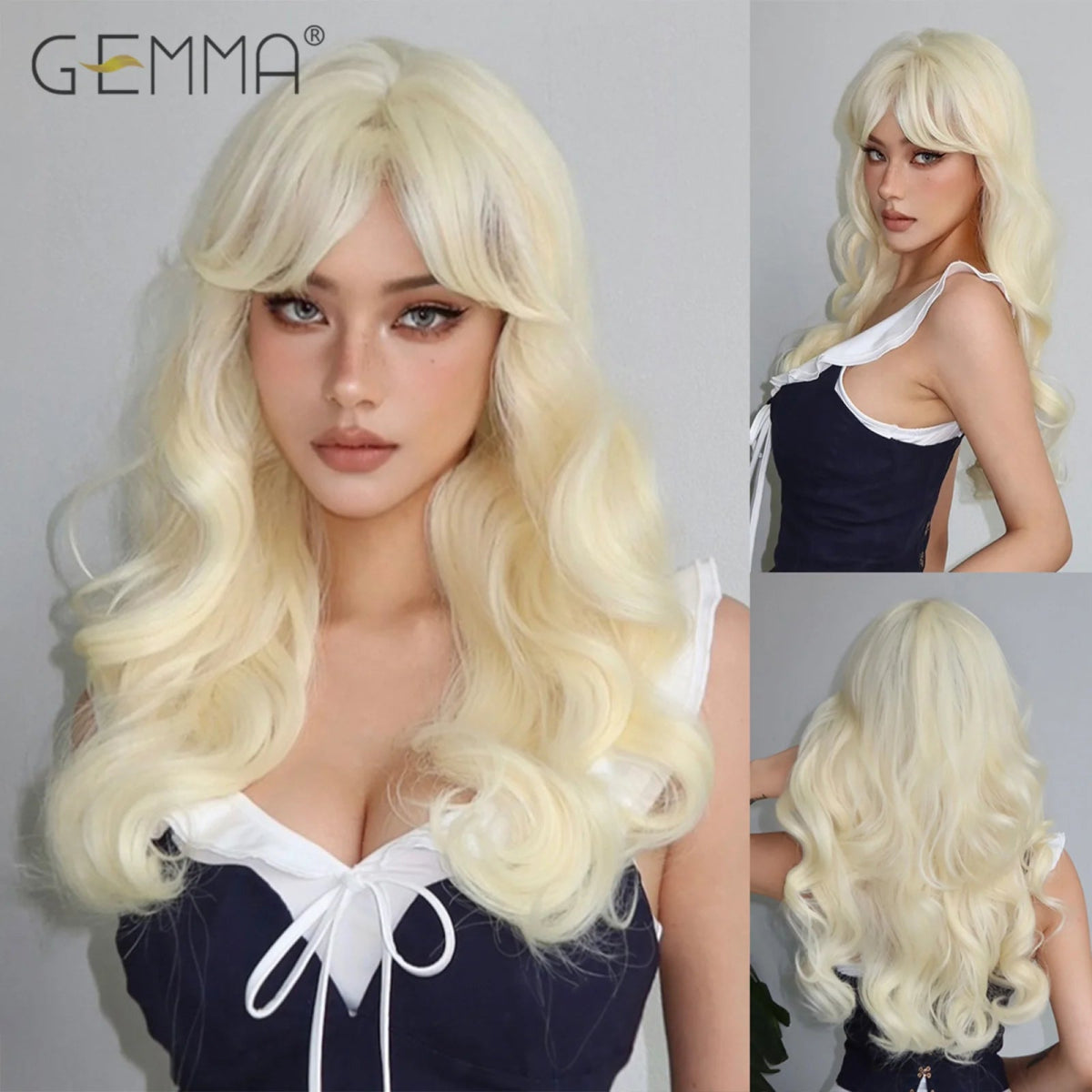 Light Ash Blonde Soft Loose Wave Wig - HairNjoy