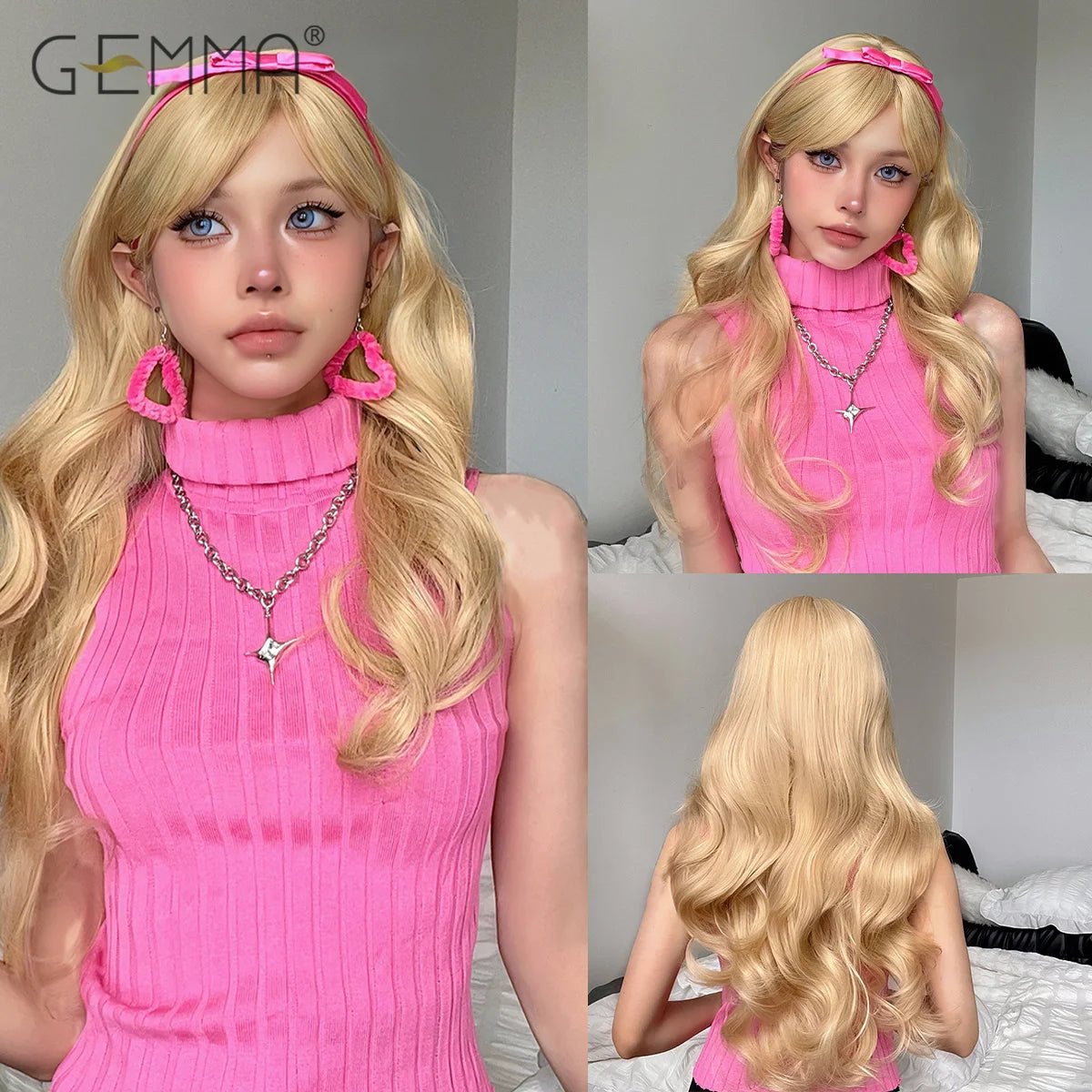 Light Ash Blonde Soft Loose Wave Wig - HairNjoy