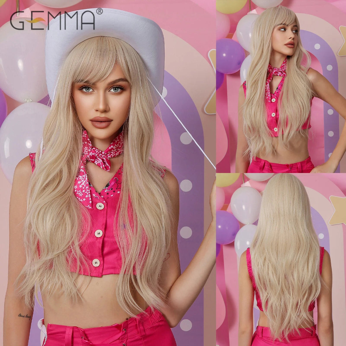 Light Ash Blonde Soft Loose Wave Wig - HairNjoy