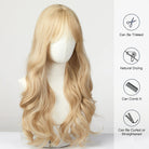 Light Ash Blonde Soft Loose Wave Wig - HairNjoy