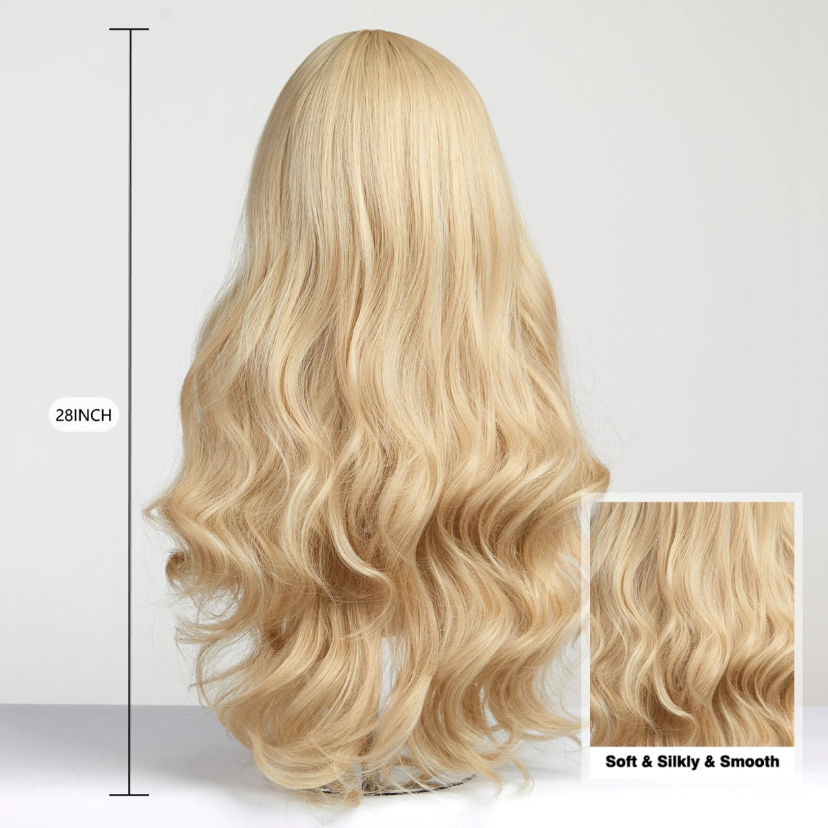 Light Ash Blonde Soft Loose Wave Wig - HairNjoy