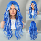 Light Blue Layered Wavy Wig - HairNjoy