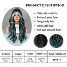 Light Blue Layered Wavy Wig - HairNjoy