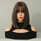 Linen Bob Straight Synthetic Wig - HairNjoy