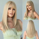 Long Body Wave Synthetic Wig with Bangs - HairNjoy