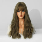 Long Body Wave Synthetic Wig with Bangs - HairNjoy