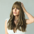 Long Body Wave Synthetic Wig with Bangs - HairNjoy