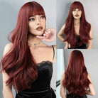 Long Body Wave Synthetic Wig with Bangs - HairNjoy