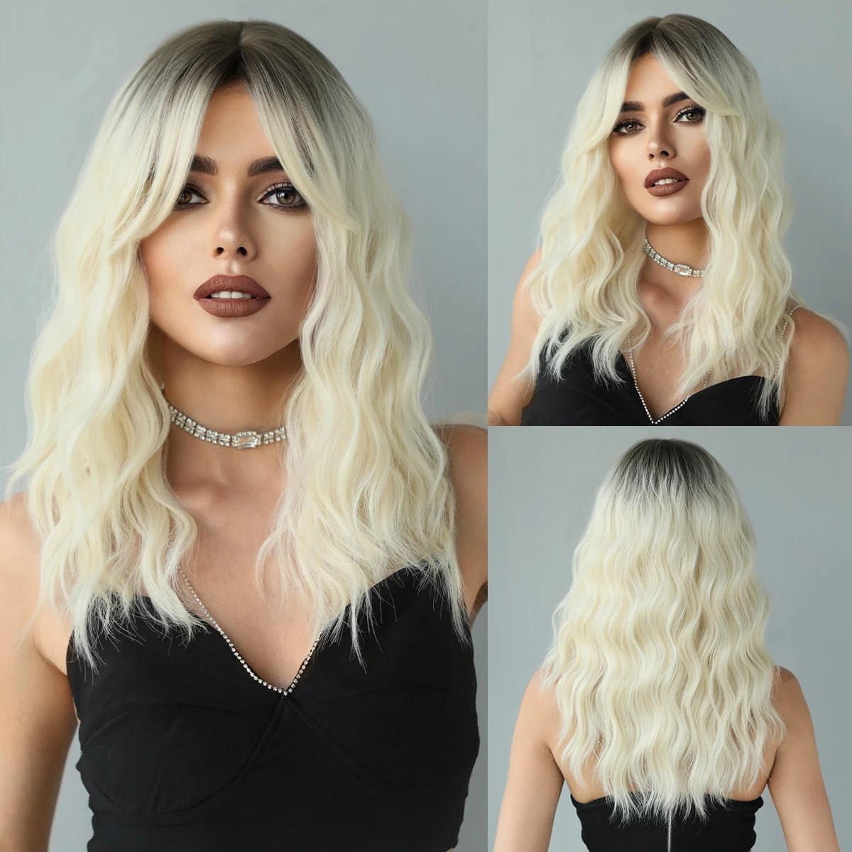 Long Body Wave Synthetic Wig with Bangs - HairNjoy