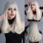 Long Body Wave Synthetic Wig with Bangs - HairNjoy