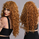 Long Body Wave Synthetic Wig with Bangs - HairNjoy