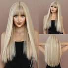 Long Grass Green Wig with Bangs - HairNjoy