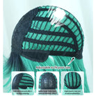 Long Grass Green Wig with Bangs - HairNjoy