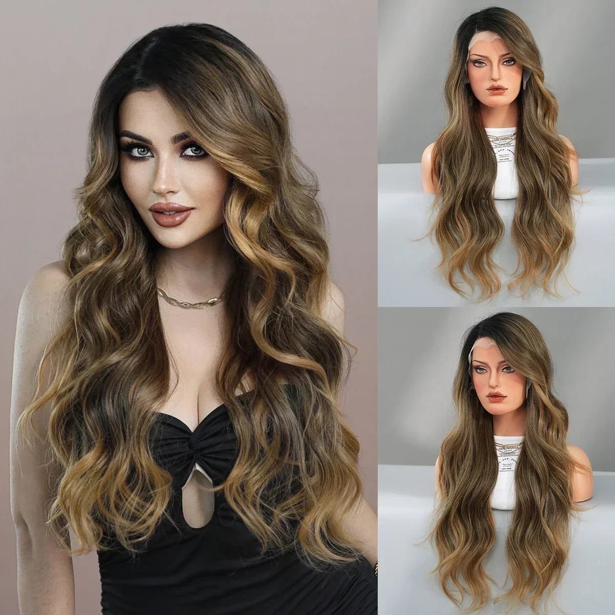 Long Highlight Synthetic Wig - HairNjoy