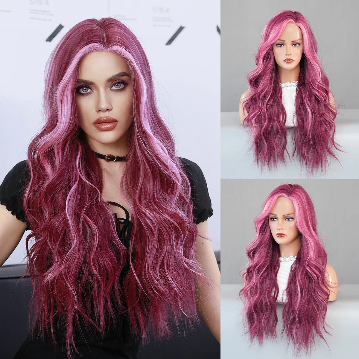 Long Highlight Synthetic Wig - HairNjoy