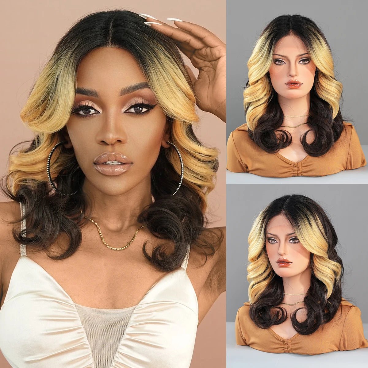 Long Highlight Synthetic Wig - HairNjoy