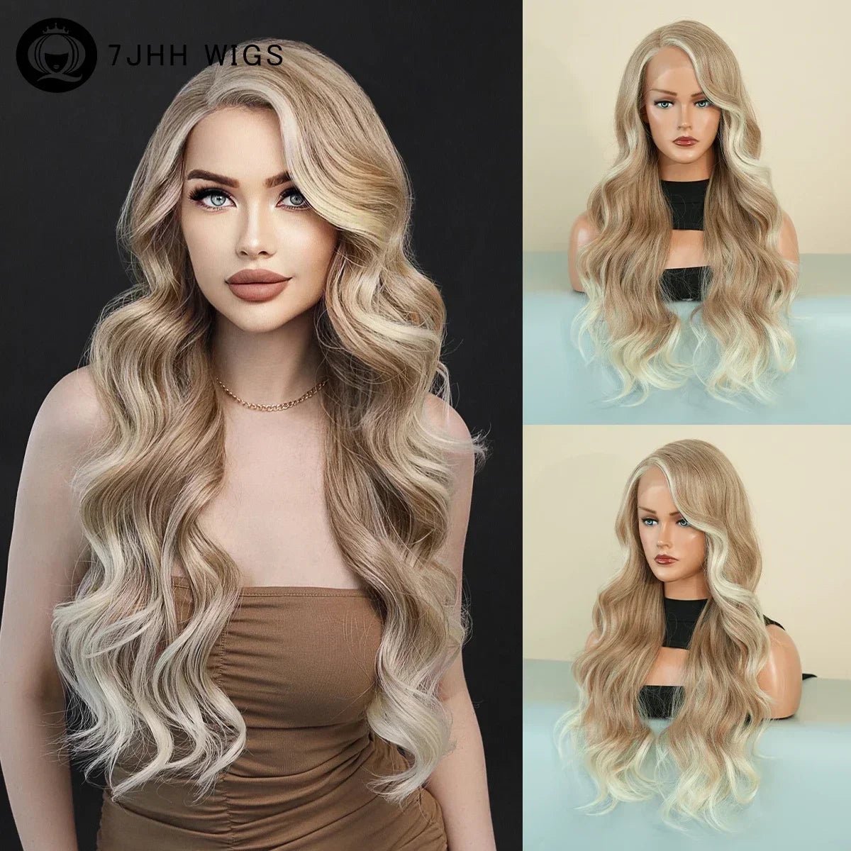 Long Highlight Synthetic Wig - HairNjoy