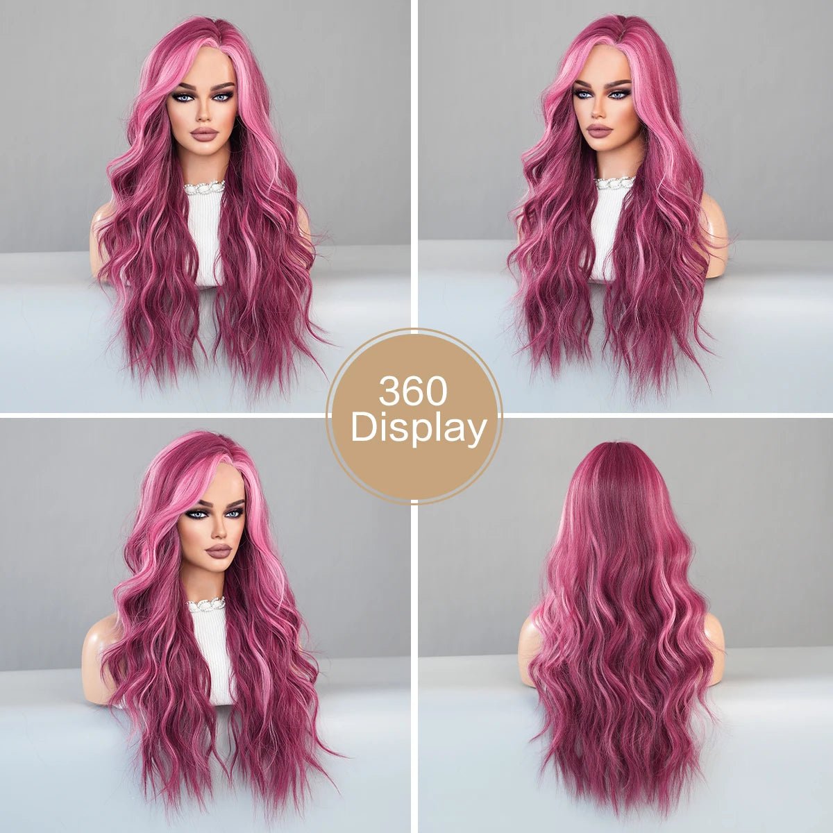 Long Highlight Synthetic Wig - HairNjoy